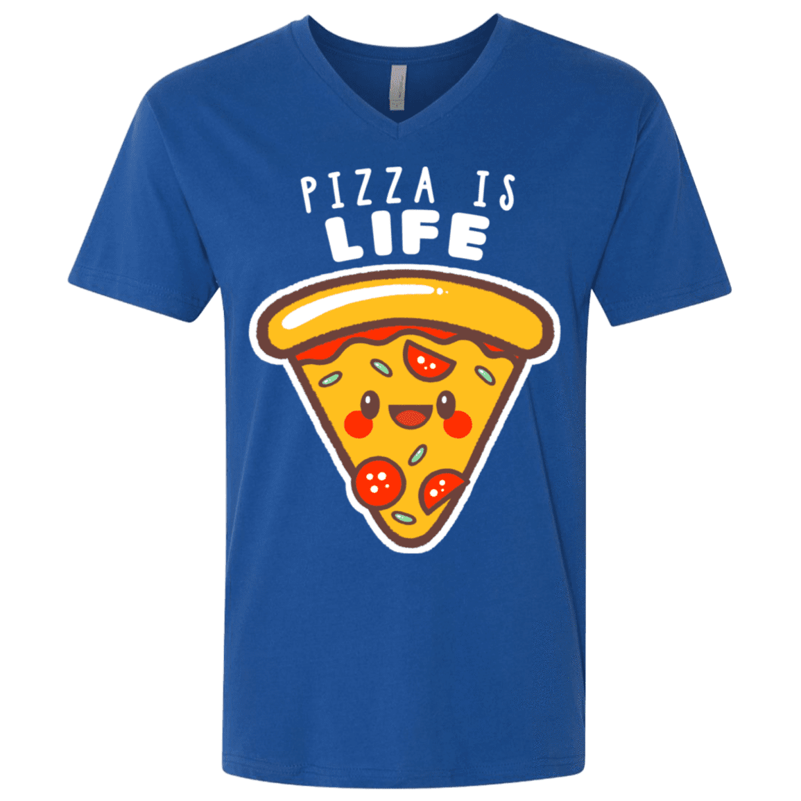 T-Shirts Royal / X-Small Pizza is Life Men's Premium V-Neck