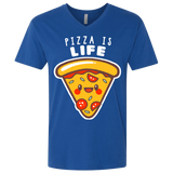 T-Shirts Royal / X-Small Pizza is Life Men's Premium V-Neck