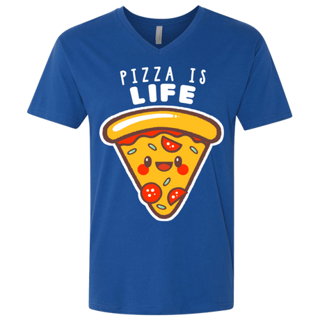 T-Shirts Royal / X-Small Pizza is Life Men's Premium V-Neck