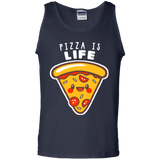 T-Shirts Navy / S Pizza is Life Men's Tank Top