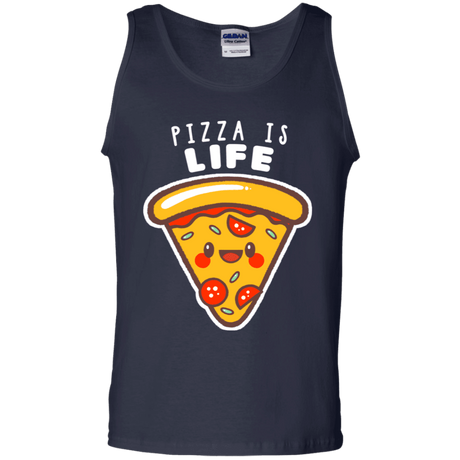 T-Shirts Navy / S Pizza is Life Men's Tank Top
