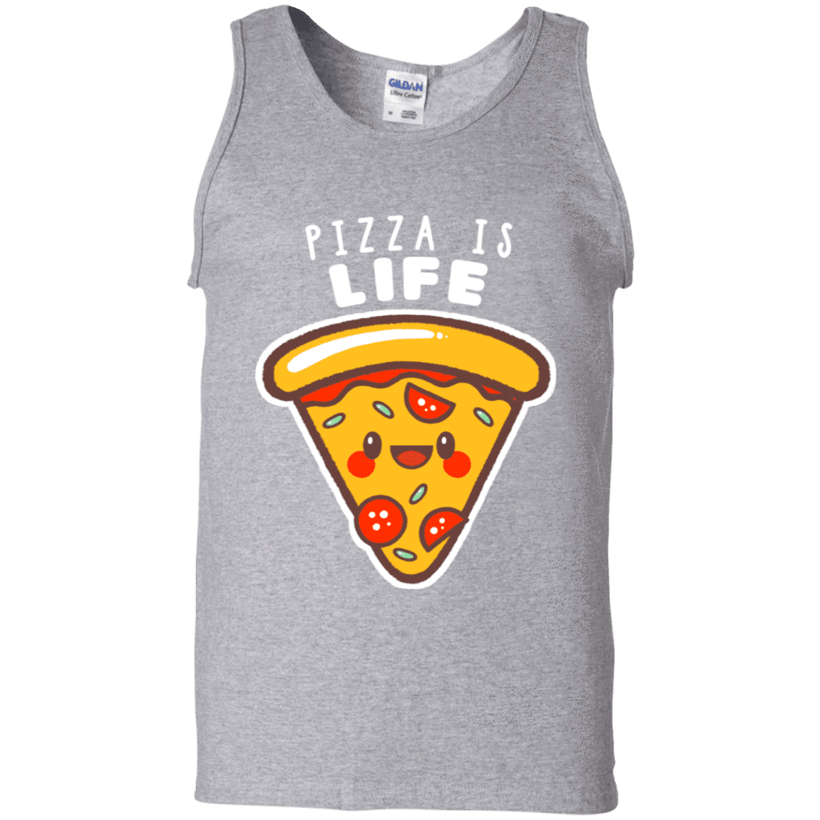 T-Shirts Sport Grey / S Pizza is Life Men's Tank Top