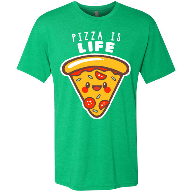 T-Shirts Envy / S Pizza is Life Men's Triblend T-Shirt