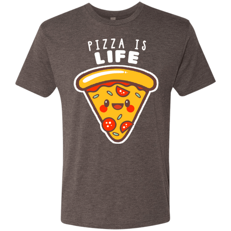 T-Shirts Macchiato / S Pizza is Life Men's Triblend T-Shirt