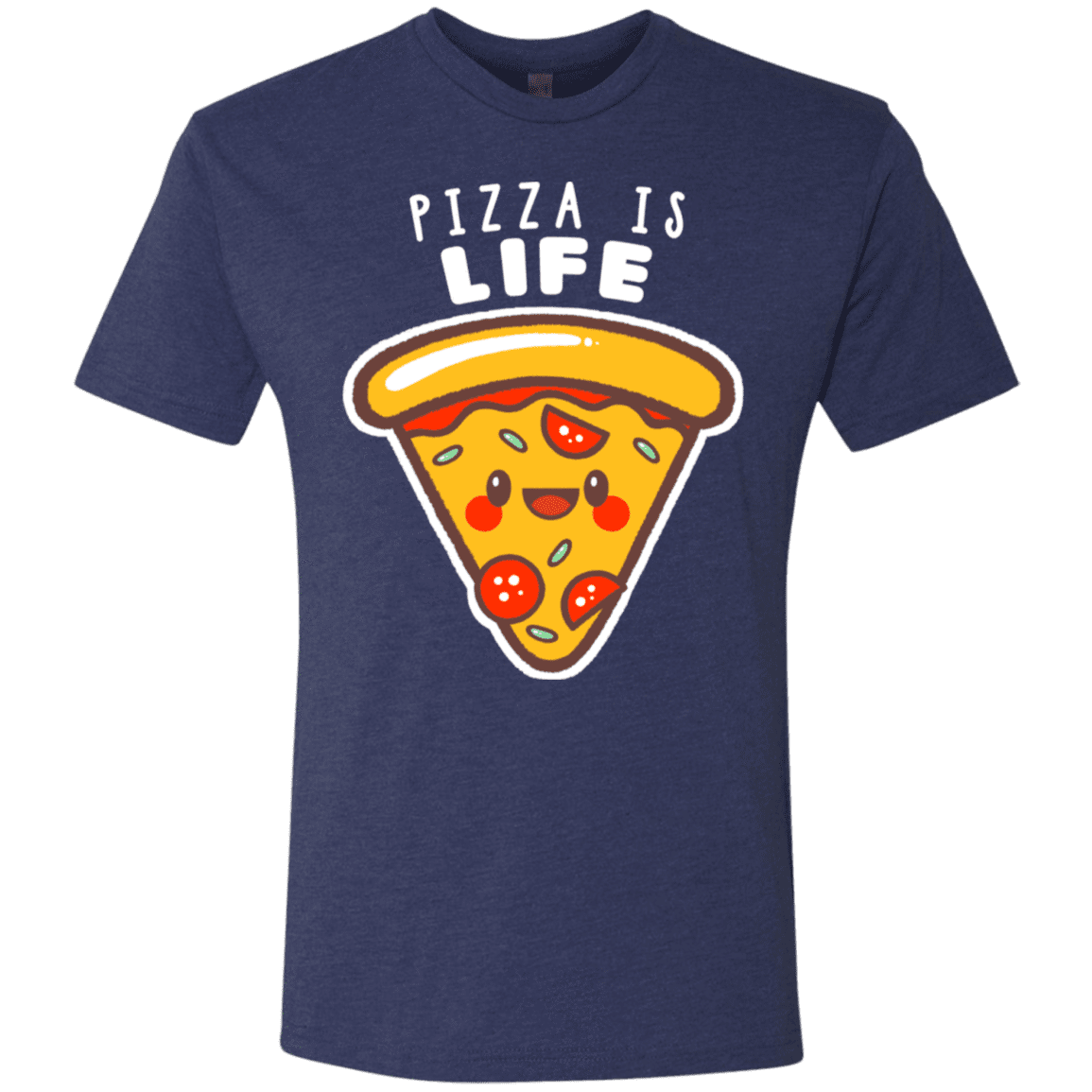 T-Shirts Vintage Navy / S Pizza is Life Men's Triblend T-Shirt