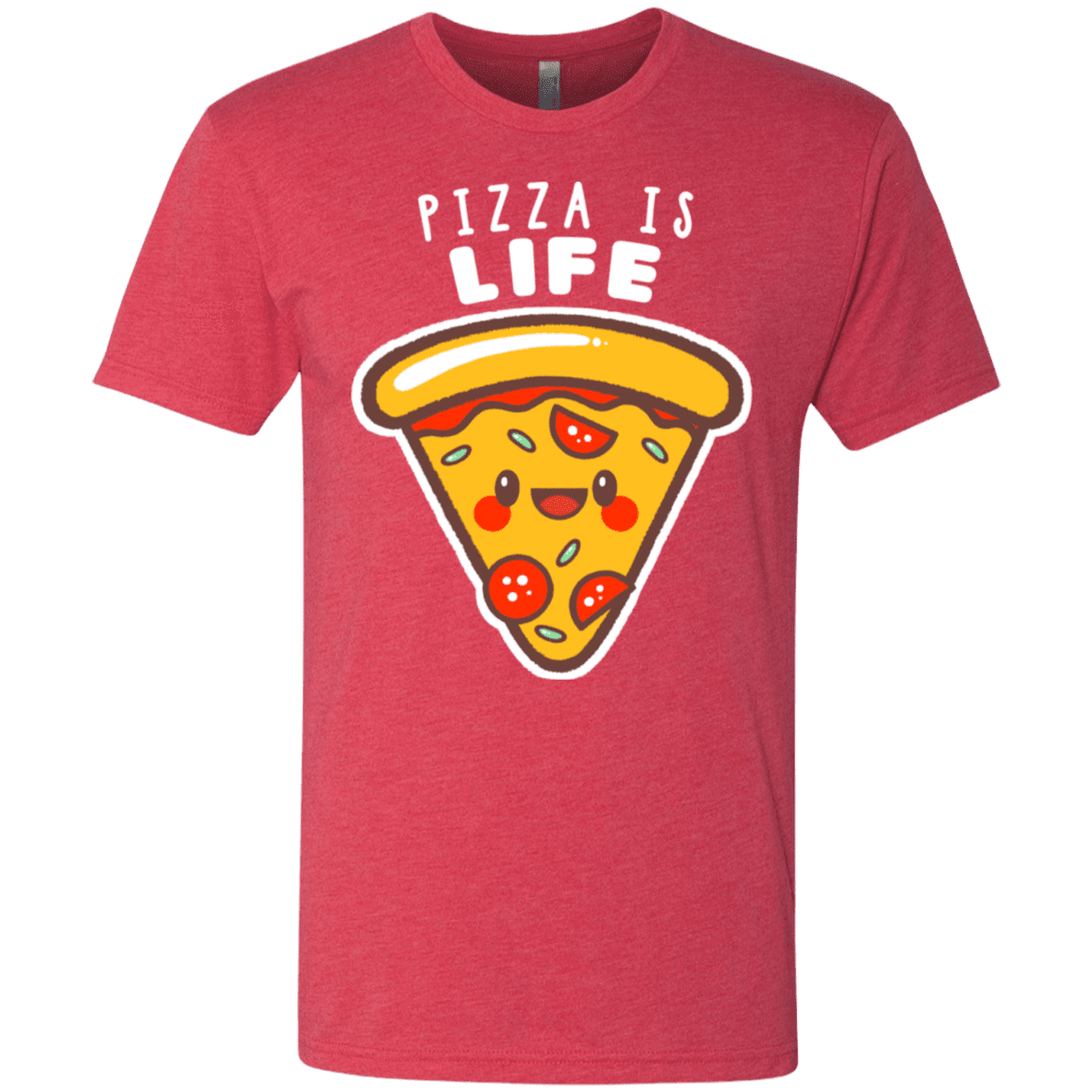 T-Shirts Vintage Red / S Pizza is Life Men's Triblend T-Shirt