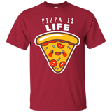 T-Shirts Cardinal / S Pizza is Life T-Shirt