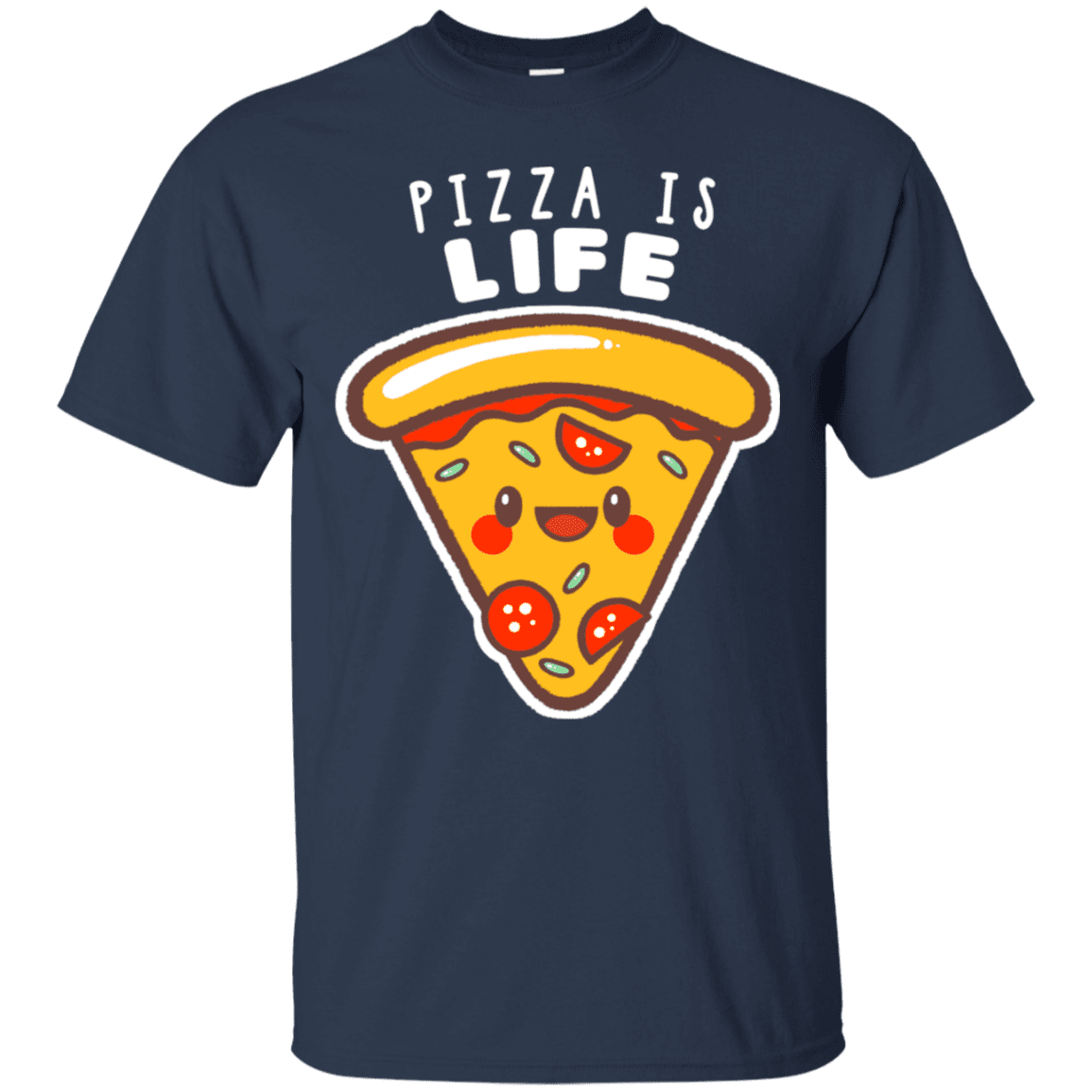 T-Shirts Navy / S Pizza is Life T-Shirt
