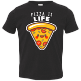 T-Shirts Black / 2T Pizza is Life Toddler Premium T-Shirt