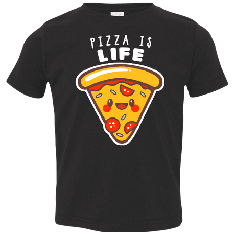 T-Shirts Black / 2T Pizza is Life Toddler Premium T-Shirt