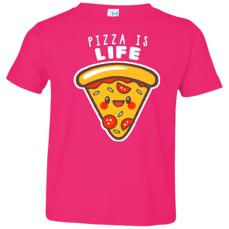 T-Shirts Hot Pink / 2T Pizza is Life Toddler Premium T-Shirt