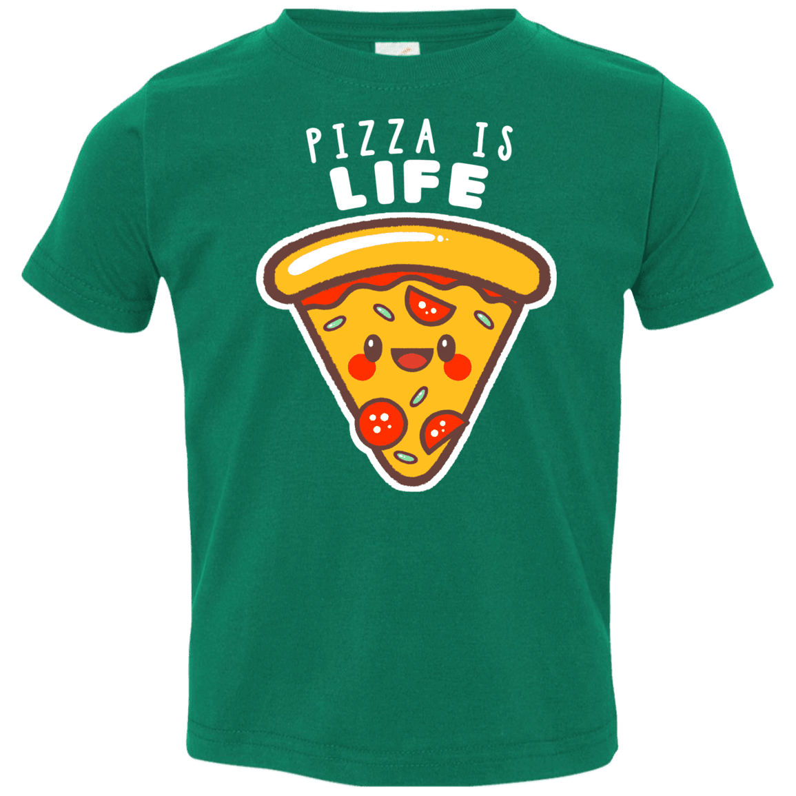 T-Shirts Kelly / 2T Pizza is Life Toddler Premium T-Shirt