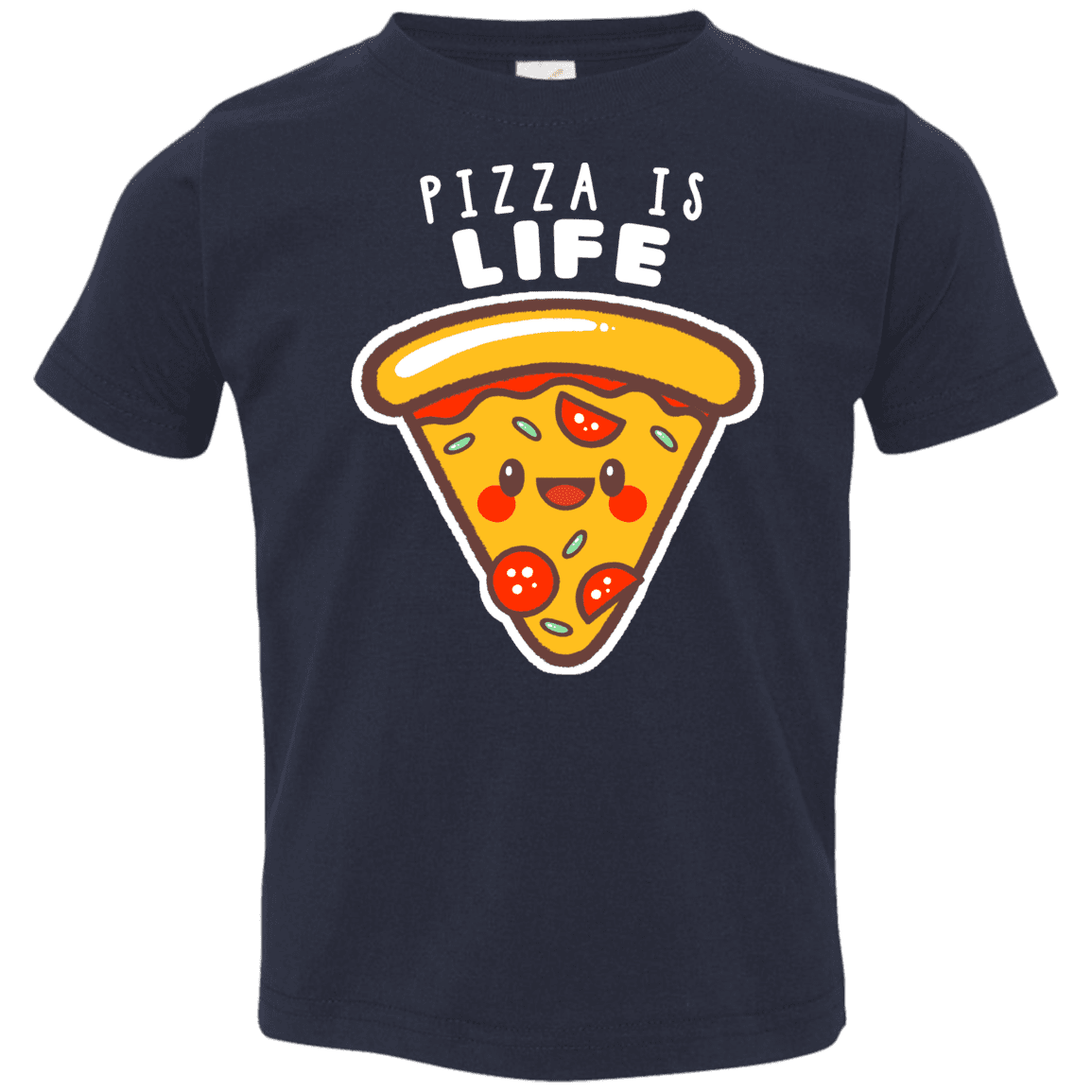 T-Shirts Navy / 2T Pizza is Life Toddler Premium T-Shirt