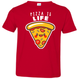 T-Shirts Red / 2T Pizza is Life Toddler Premium T-Shirt