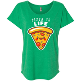 T-Shirts Envy / X-Small Pizza is Life Triblend Dolman Sleeve