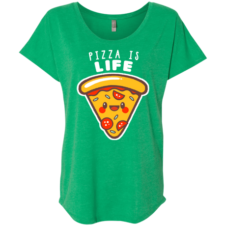 T-Shirts Envy / X-Small Pizza is Life Triblend Dolman Sleeve