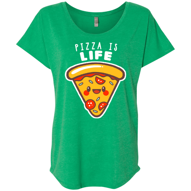 T-Shirts Envy / X-Small Pizza is Life Triblend Dolman Sleeve