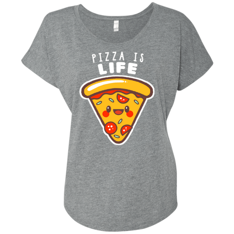 T-Shirts Premium Heather / X-Small Pizza is Life Triblend Dolman Sleeve
