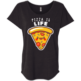 T-Shirts Vintage Black / X-Small Pizza is Life Triblend Dolman Sleeve