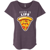 T-Shirts Vintage Purple / X-Small Pizza is Life Triblend Dolman Sleeve