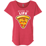 T-Shirts Vintage Red / X-Small Pizza is Life Triblend Dolman Sleeve