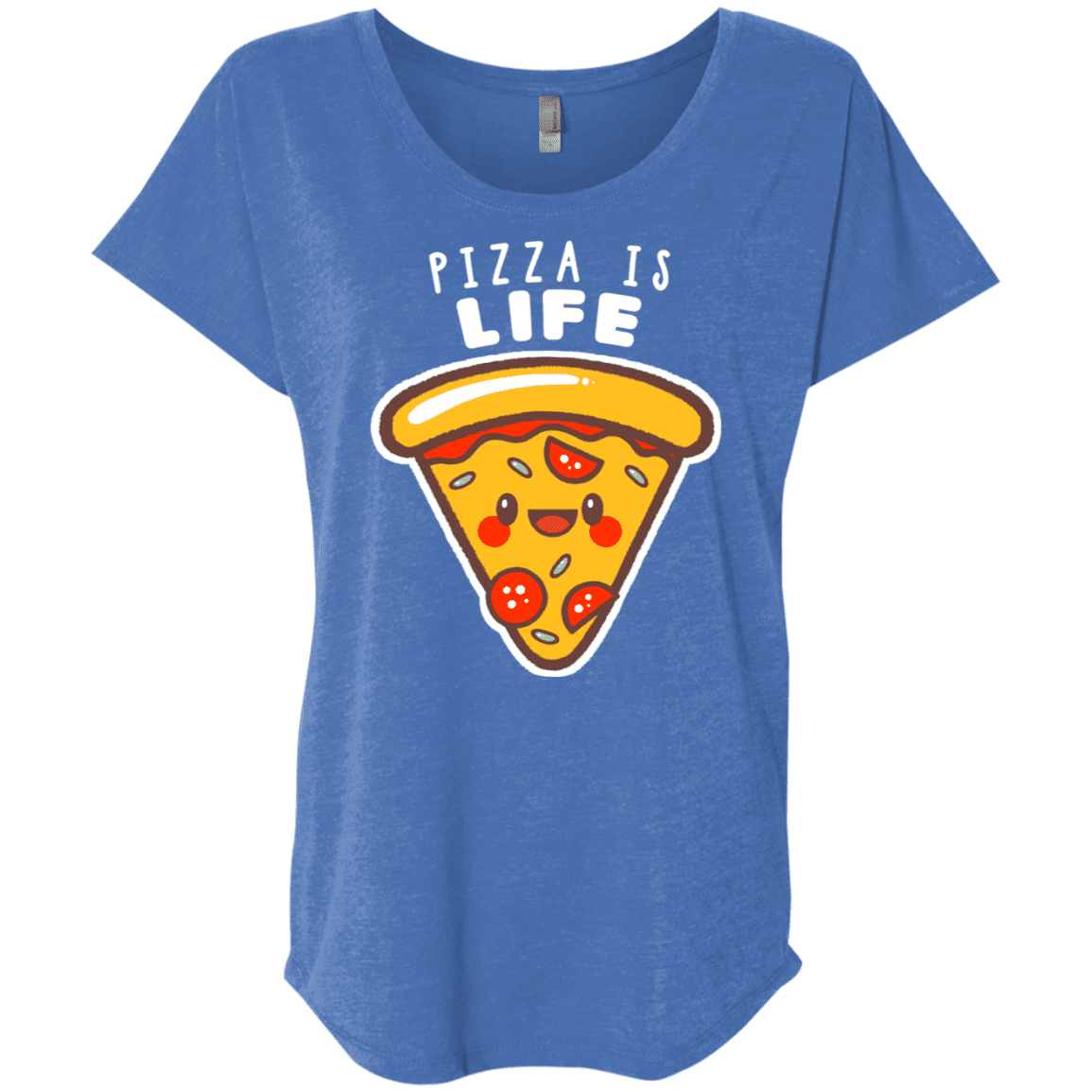 T-Shirts Vintage Royal / X-Small Pizza is Life Triblend Dolman Sleeve