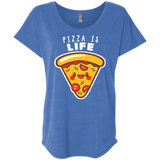 T-Shirts Vintage Royal / X-Small Pizza is Life Triblend Dolman Sleeve
