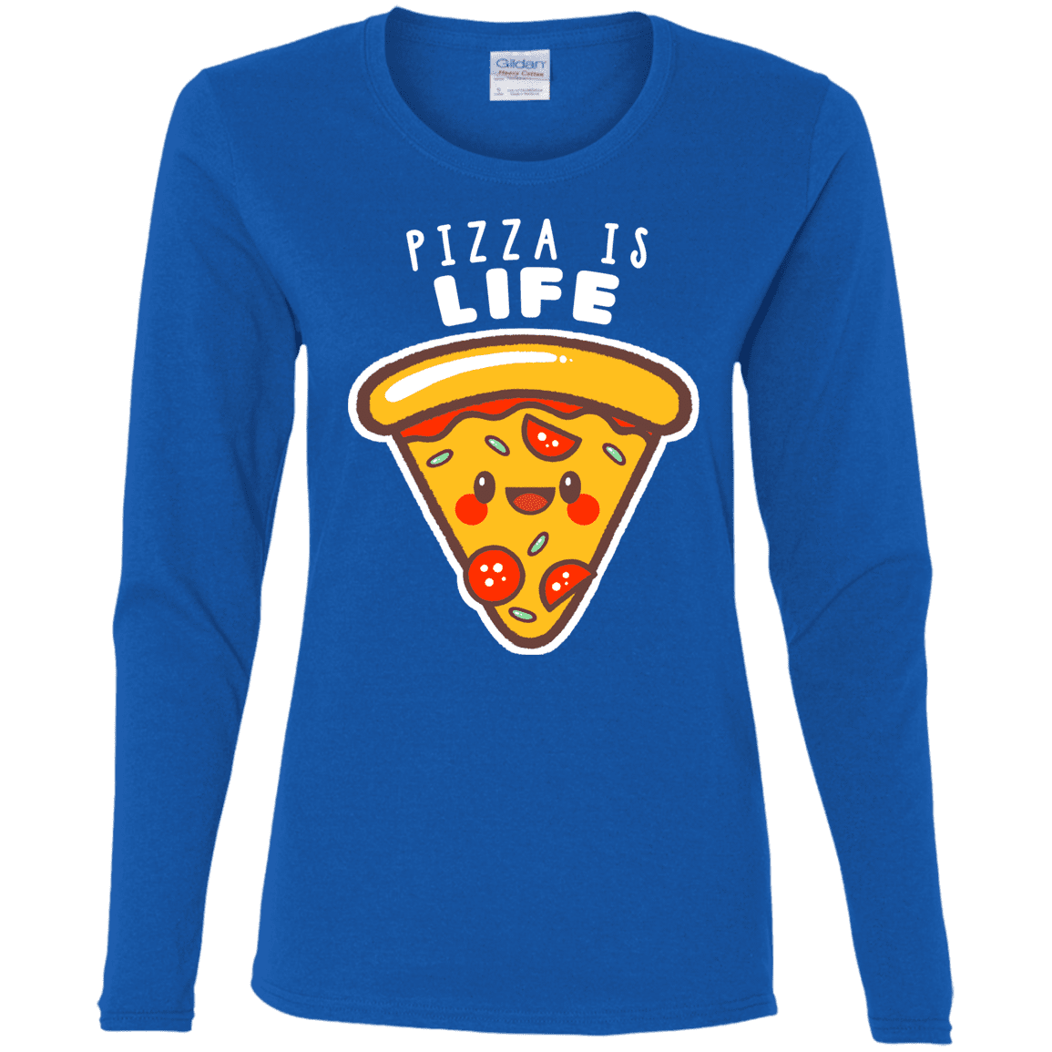 T-Shirts Royal / S Pizza is Life Women's Long Sleeve T-Shirt