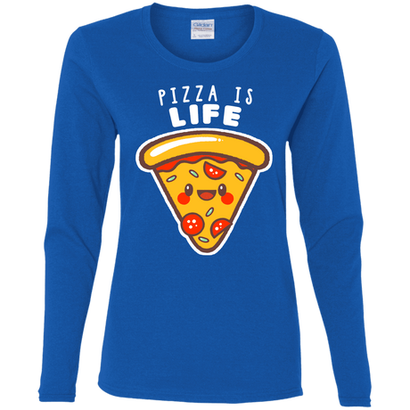 T-Shirts Royal / S Pizza is Life Women's Long Sleeve T-Shirt