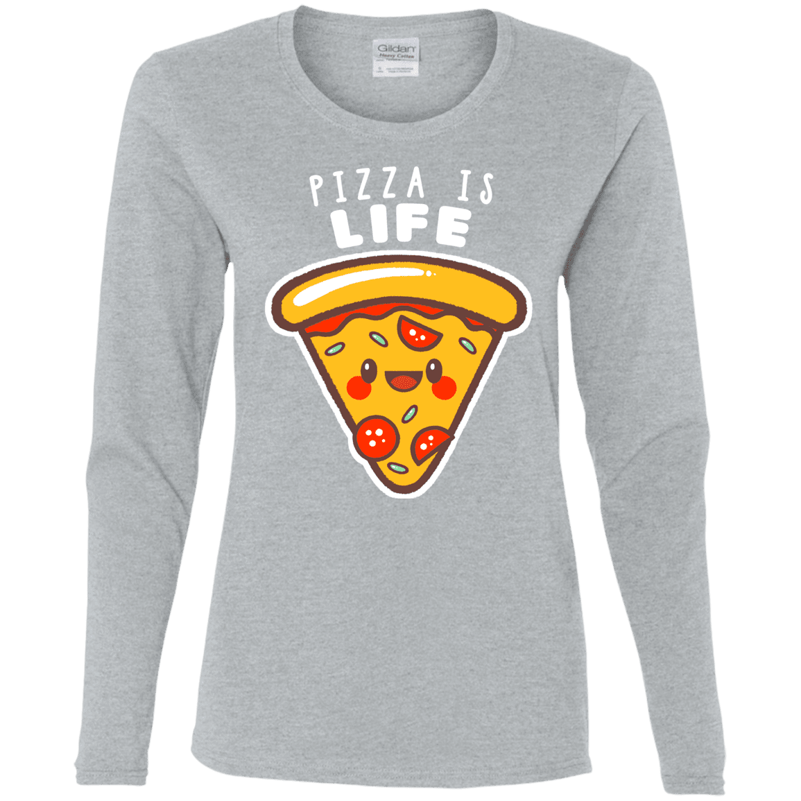 T-Shirts Sport Grey / S Pizza is Life Women's Long Sleeve T-Shirt