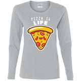 T-Shirts Sport Grey / S Pizza is Life Women's Long Sleeve T-Shirt