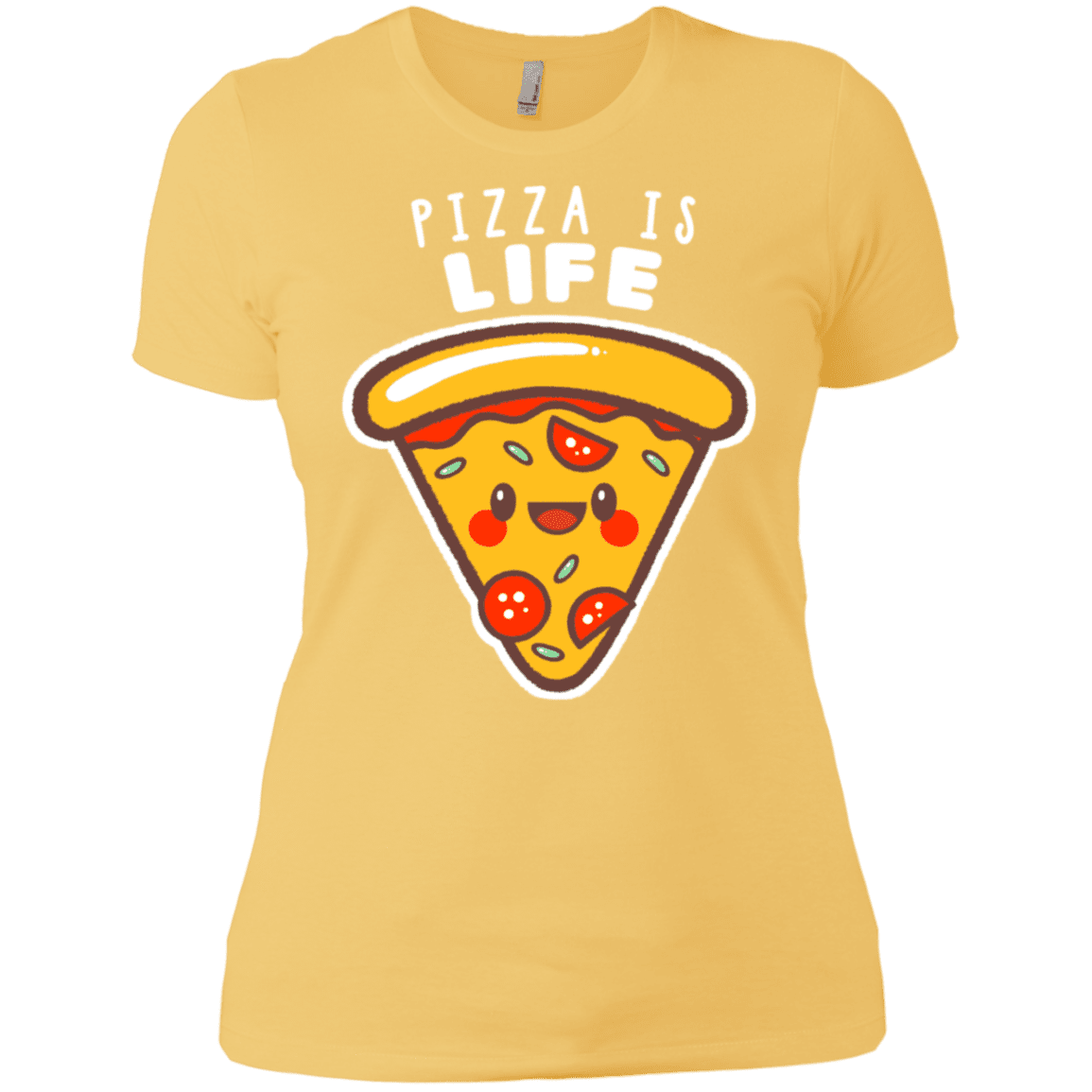 T-Shirts Banana Cream/ / X-Small Pizza is Life Women's Premium T-Shirt