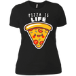T-Shirts Black / X-Small Pizza is Life Women's Premium T-Shirt