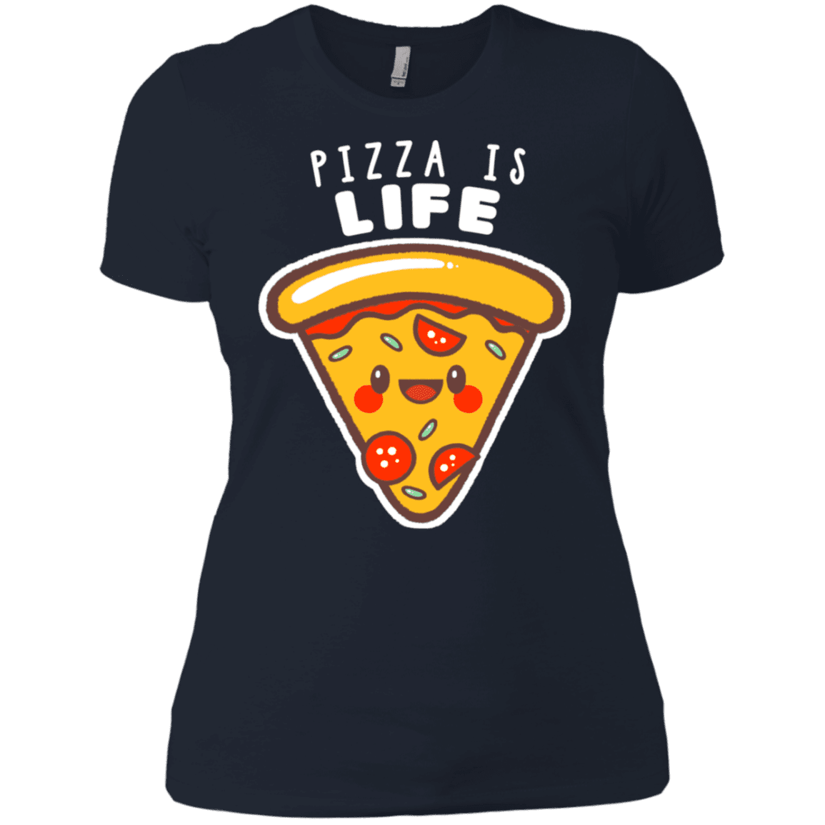 T-Shirts Midnight Navy / X-Small Pizza is Life Women's Premium T-Shirt