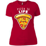 T-Shirts Red / X-Small Pizza is Life Women's Premium T-Shirt