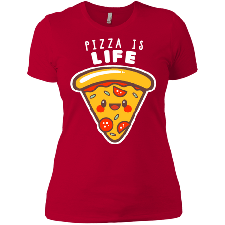 T-Shirts Red / X-Small Pizza is Life Women's Premium T-Shirt