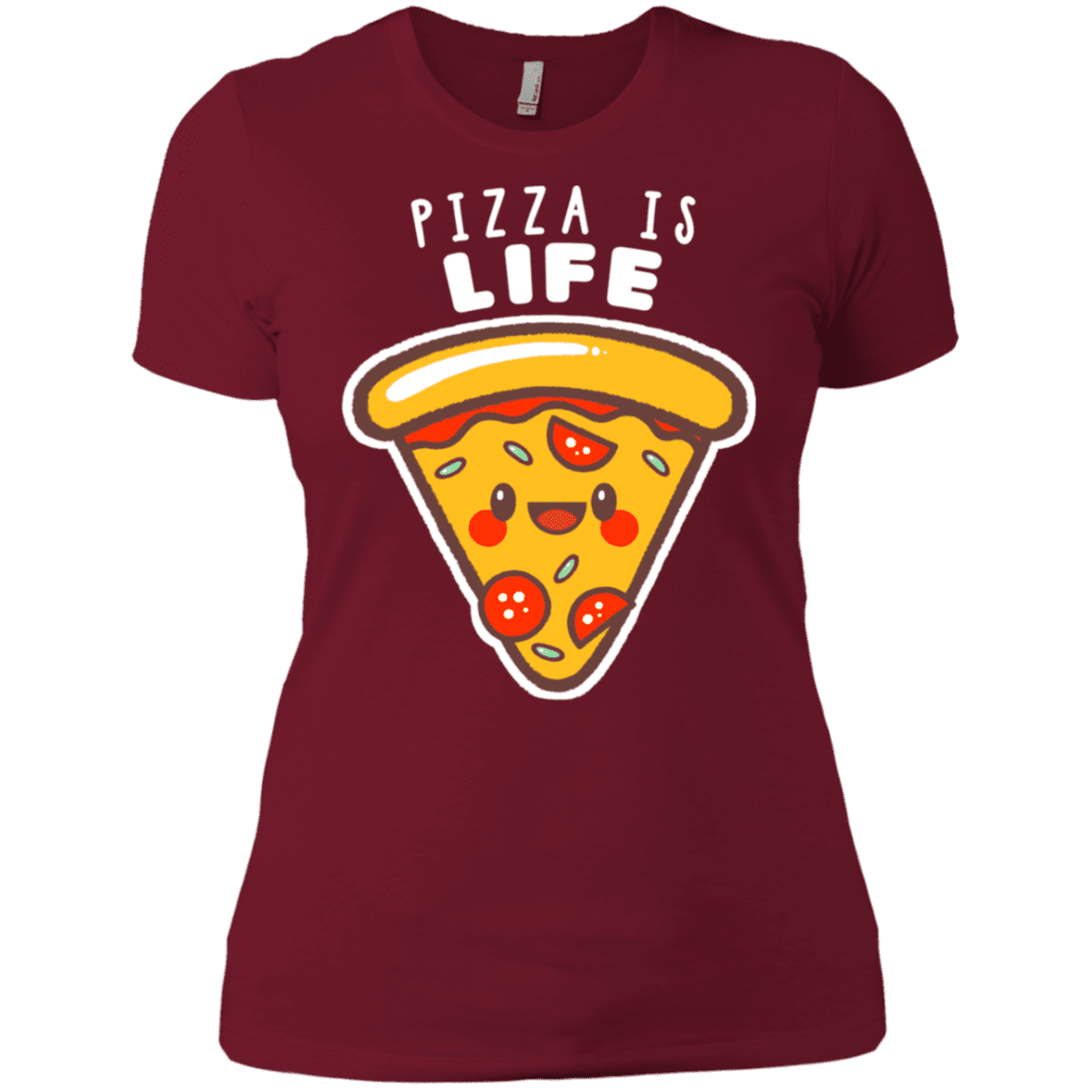 T-Shirts Scarlet / S Pizza is Life Women's Premium T-Shirt