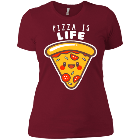 T-Shirts Scarlet / S Pizza is Life Women's Premium T-Shirt