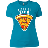 T-Shirts Turquoise / X-Small Pizza is Life Women's Premium T-Shirt