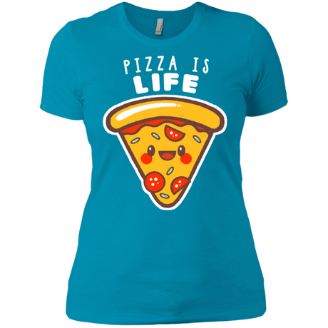 T-Shirts Turquoise / X-Small Pizza is Life Women's Premium T-Shirt