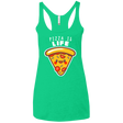 T-Shirts Envy / X-Small Pizza is Life Women's Triblend Racerback Tank