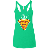 T-Shirts Envy / X-Small Pizza is Life Women's Triblend Racerback Tank