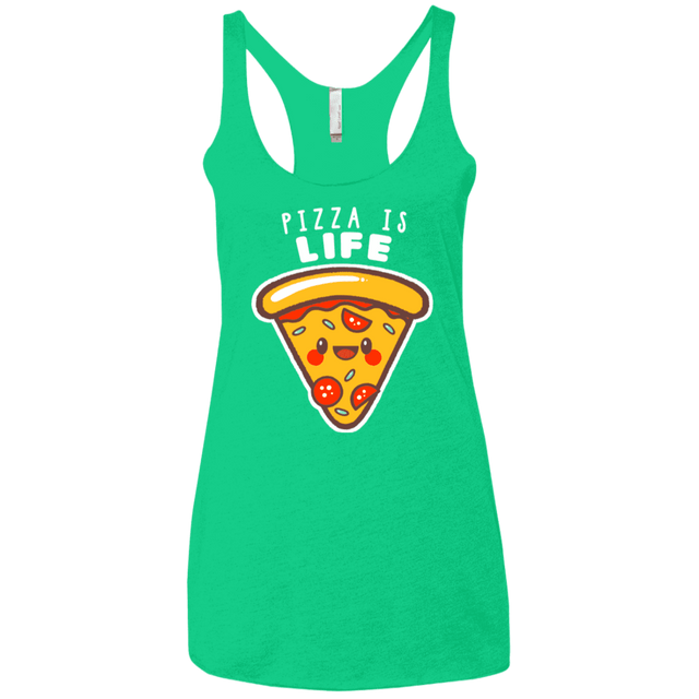 T-Shirts Envy / X-Small Pizza is Life Women's Triblend Racerback Tank