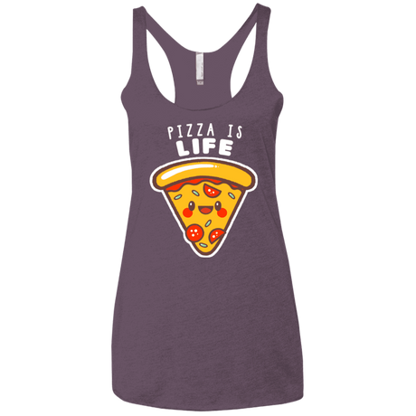 T-Shirts Vintage Purple / X-Small Pizza is Life Women's Triblend Racerback Tank
