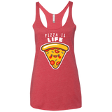T-Shirts Vintage Red / X-Small Pizza is Life Women's Triblend Racerback Tank