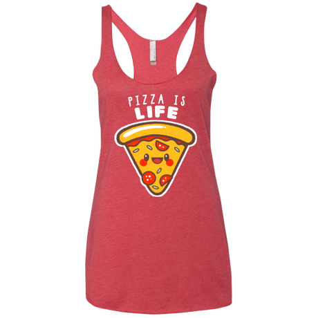 T-Shirts Vintage Red / X-Small Pizza is Life Women's Triblend Racerback Tank