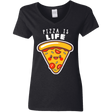 T-Shirts Black / S Pizza is Life Women's V-Neck T-Shirt