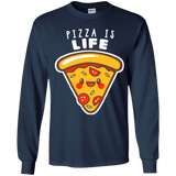 T-Shirts Navy / YS Pizza is Life Youth Long Sleeve T-Shirt