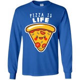 T-Shirts Royal / YS Pizza is Life Youth Long Sleeve T-Shirt