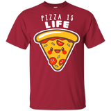 T-Shirts Cardinal / YXS Pizza is Life Youth T-Shirt